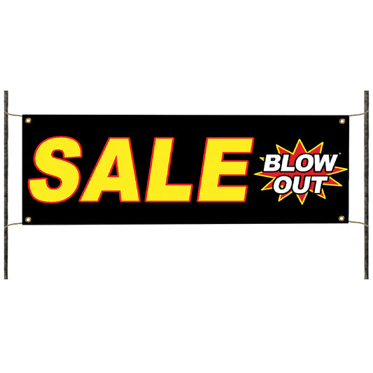 Sale blow out vinyl printed banner sign