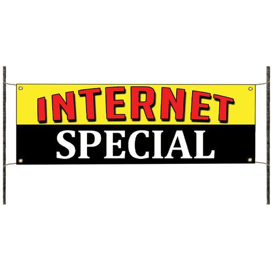 Internet special vinyl printed banner sign
