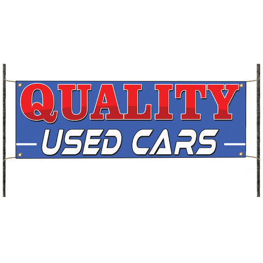 Quality used cars vinyl printed banner sign