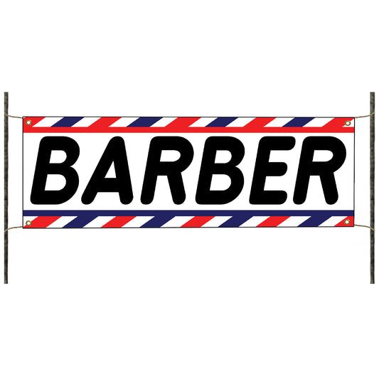 Barber vinyl printed banner sign