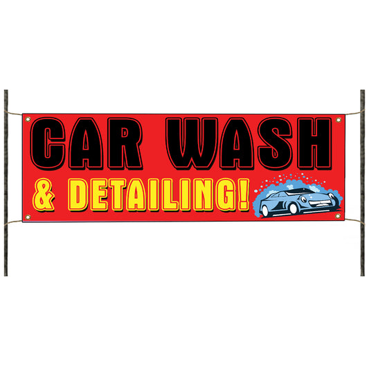 Car wash & Detailing vinyl printed banner sign
