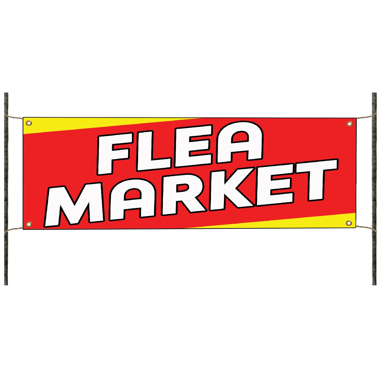 Flea market vinyl printed banner sign
