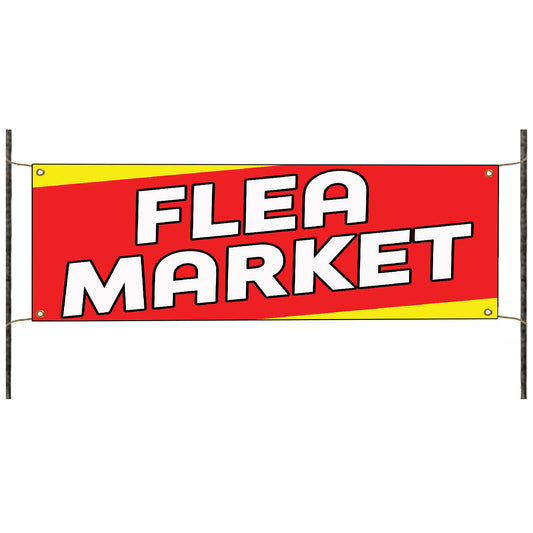 Flea market vinyl printed banner sign
