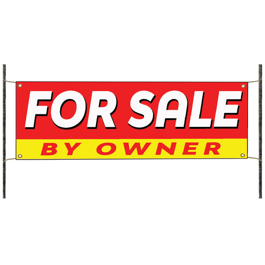 For sale by owner vinyl printed banner sign