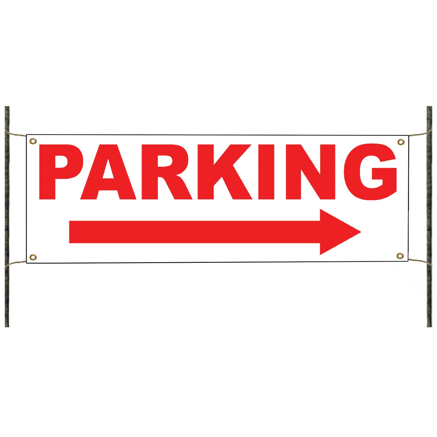 Parking right arrow vinyl printed banner sign