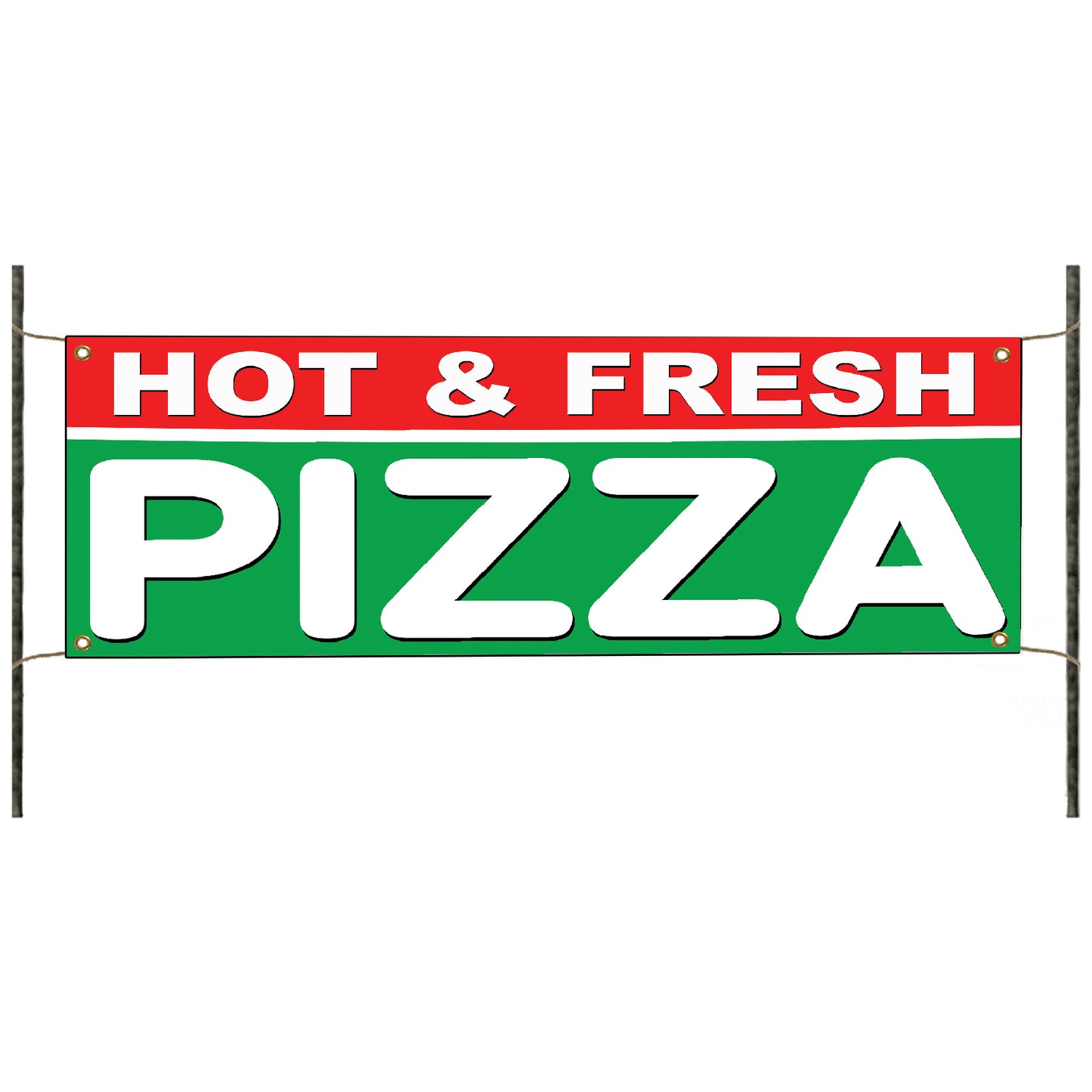 Hot & Fresh pizza vinyl printed banner sign