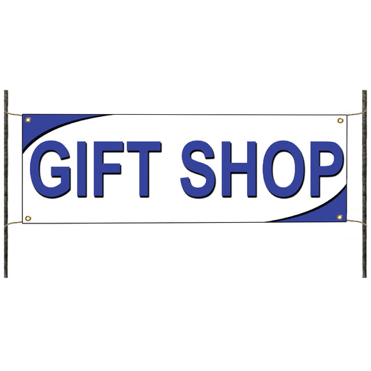 Gift shop vinyl printed banner sign