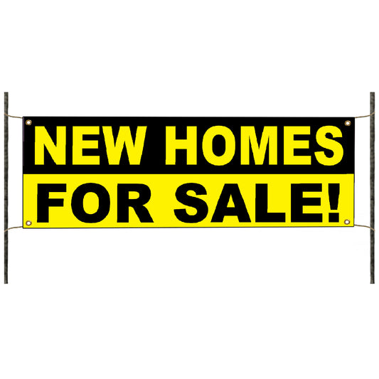 New homes for sale vinyl printed banner sign