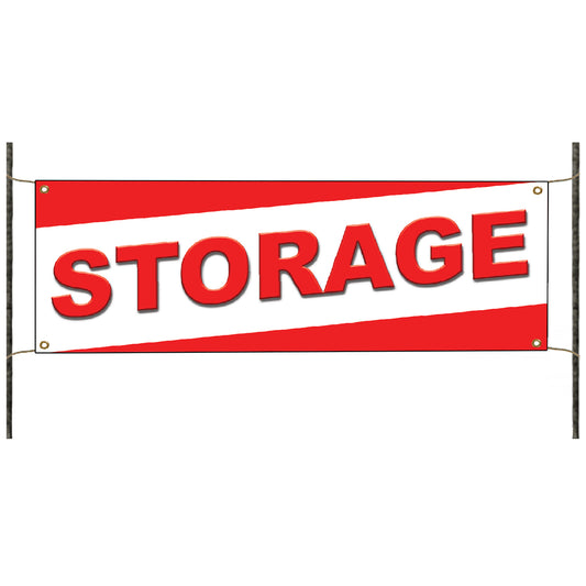 Storage vinyl printed banner sign
