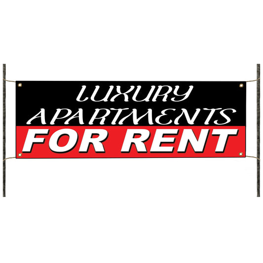 Luxury apartments for rent vinyl printed banner sign
