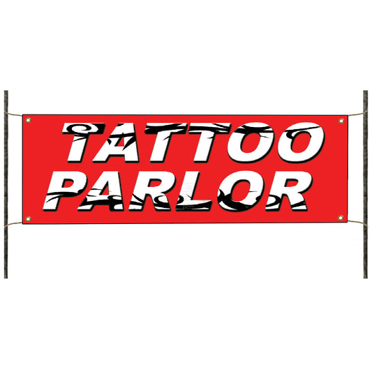 Tattoo parlor vinyl printed banner sign