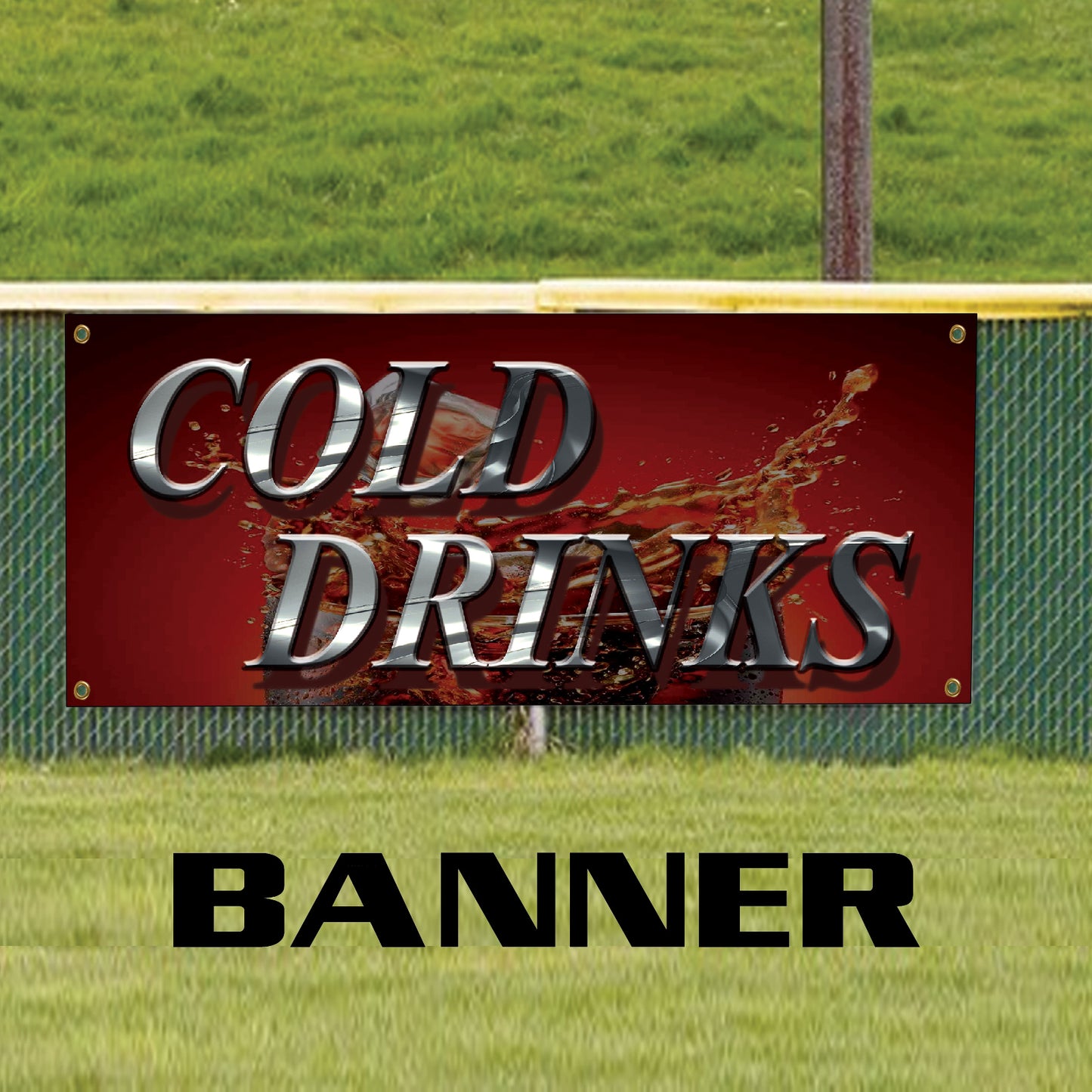 Cold drinks vinyl printed banner sign