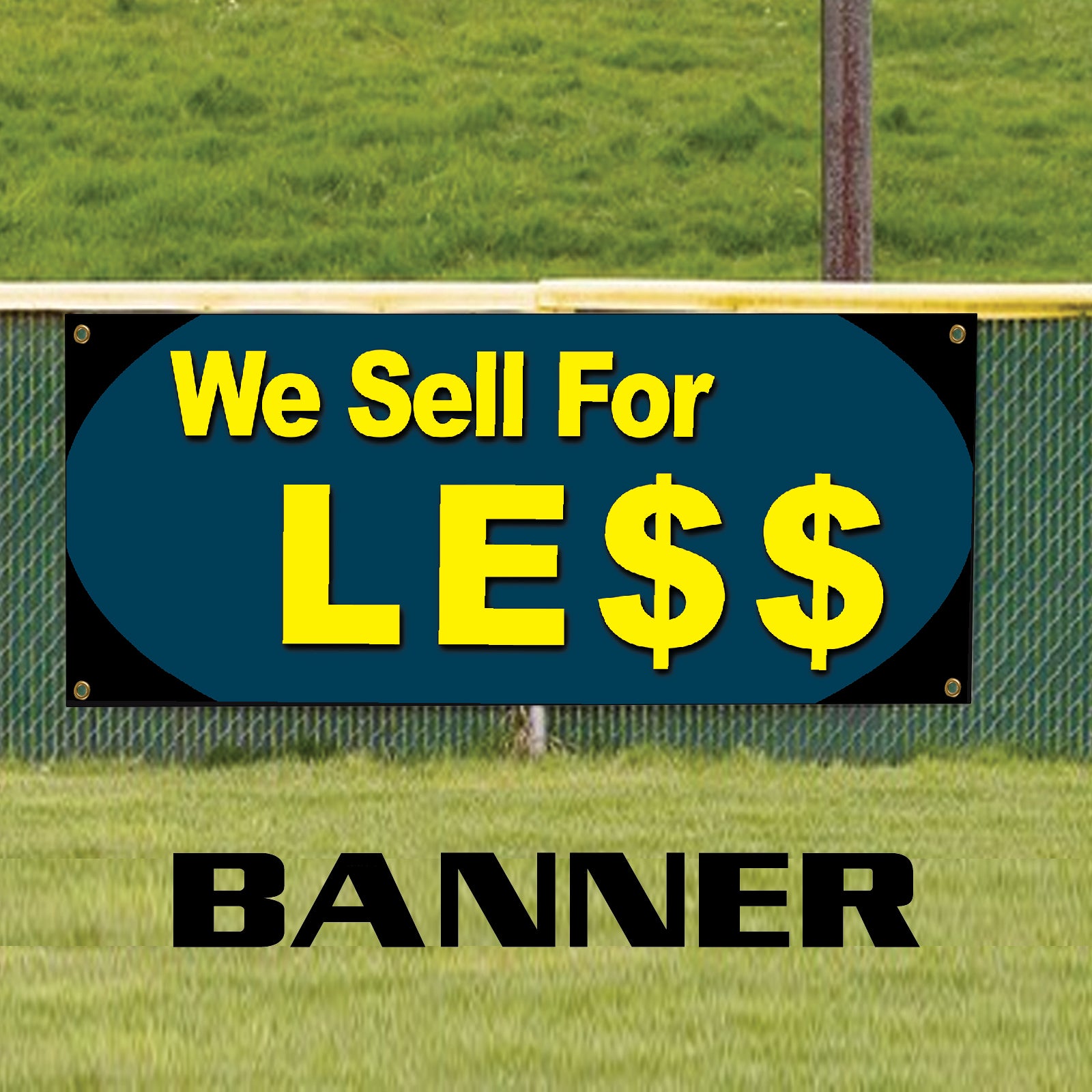 We sell for less vinyl printed banner sign