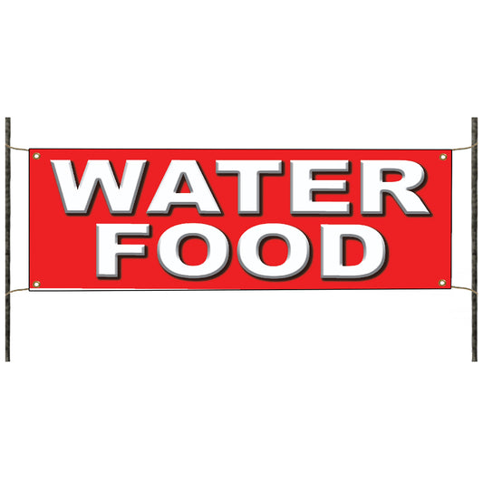 Water food vinyl printed banner sign