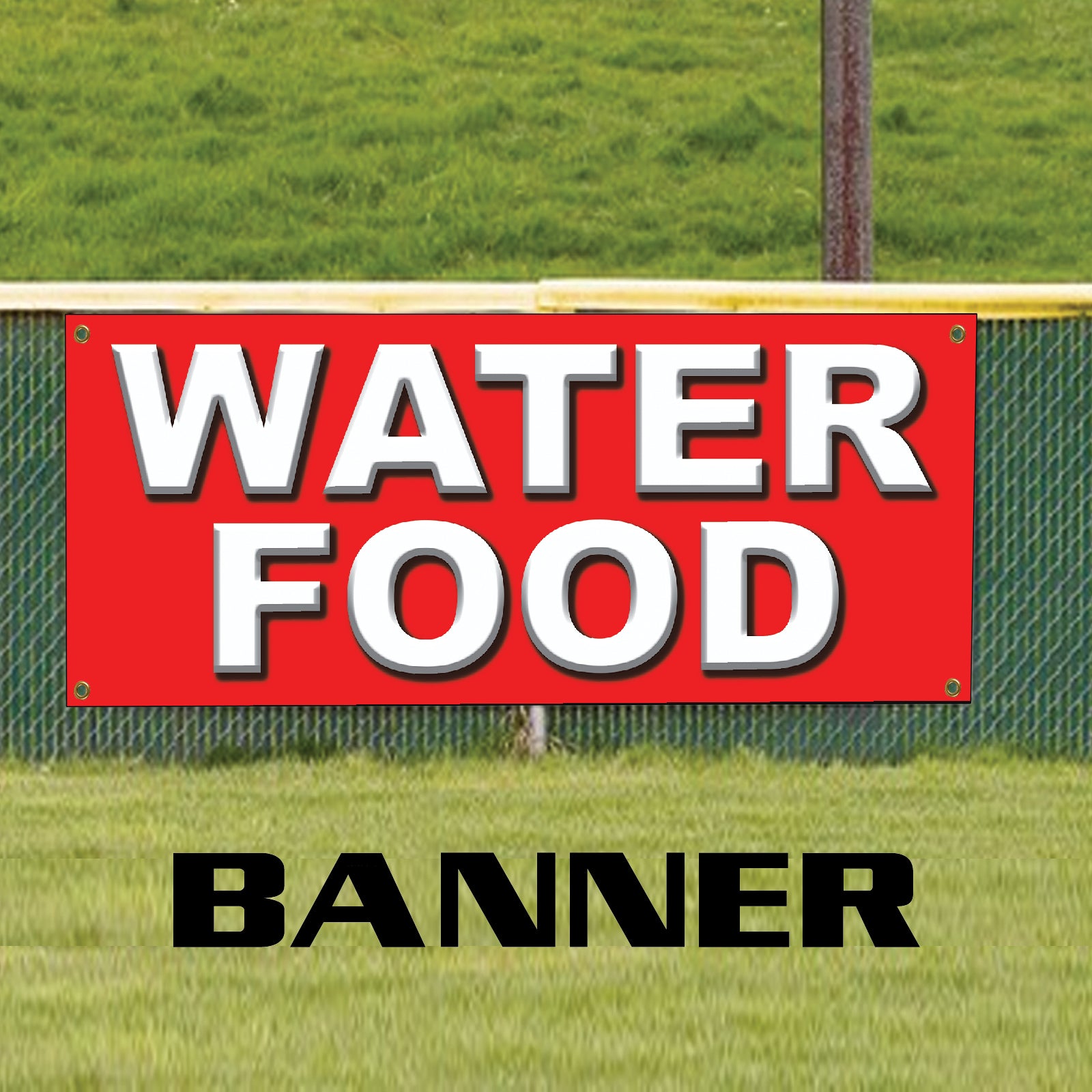 Water food vinyl printed banner sign
