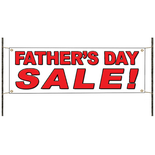 Father's day sale vinyl printed banner sign