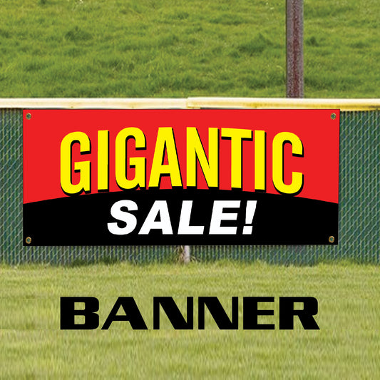 Gigantic sale vinyl printed banner sign
