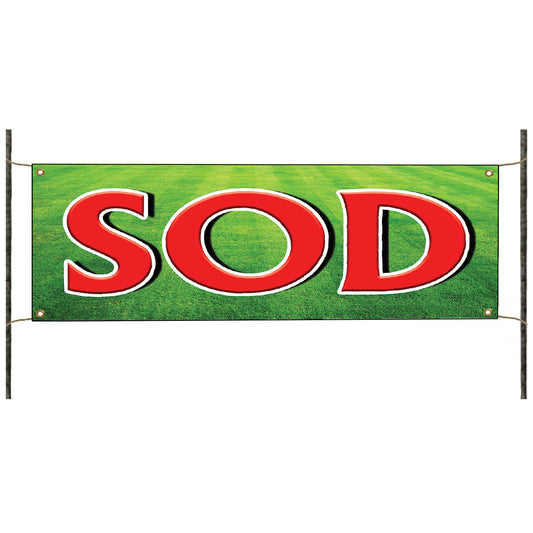 Sod vinyl printed banner sign