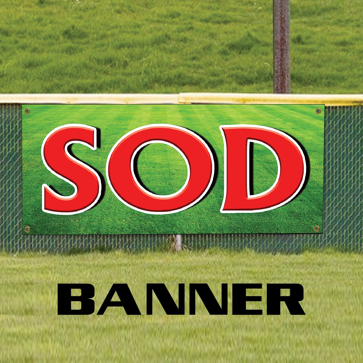 Sod vinyl printed banner sign
