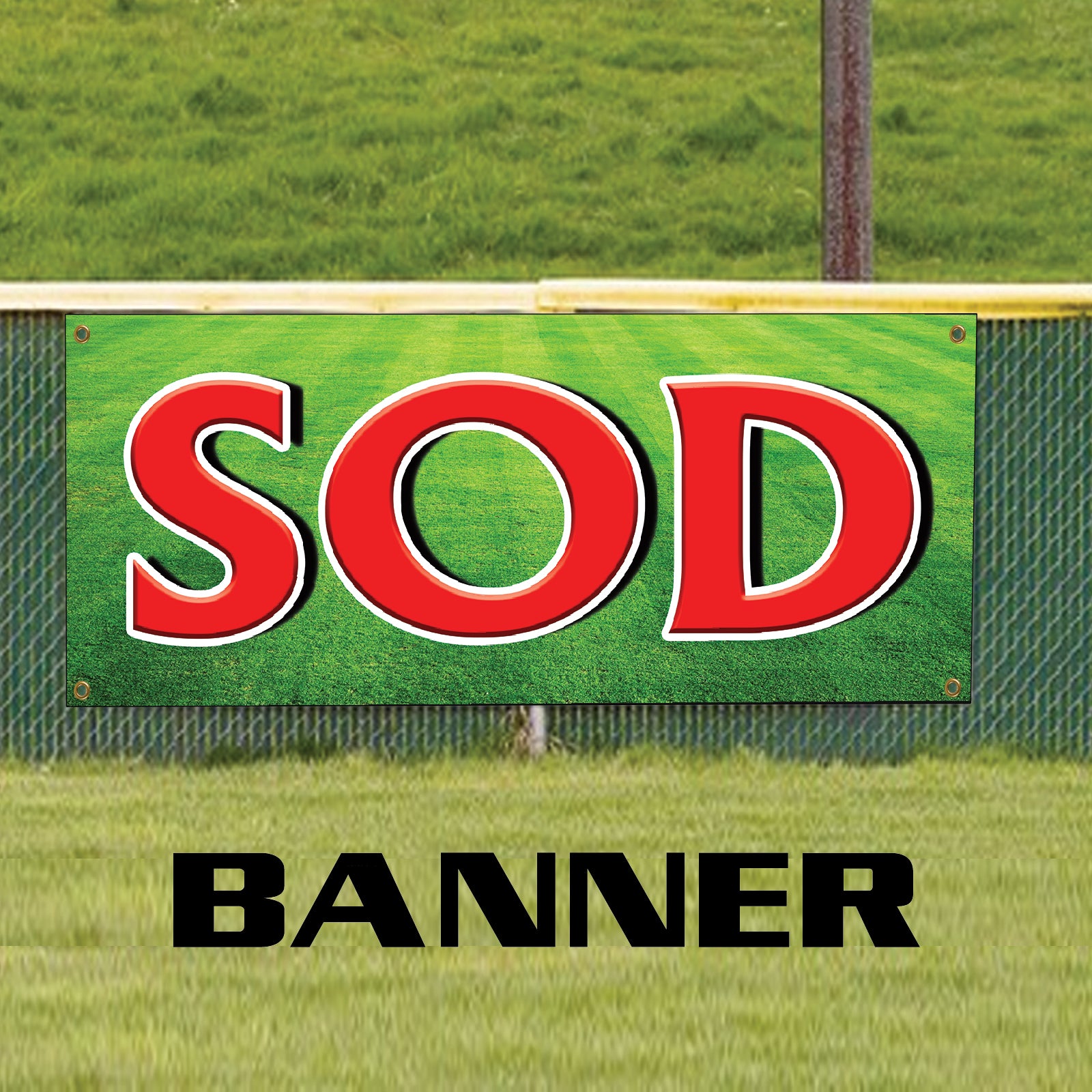 Sod vinyl printed banner sign