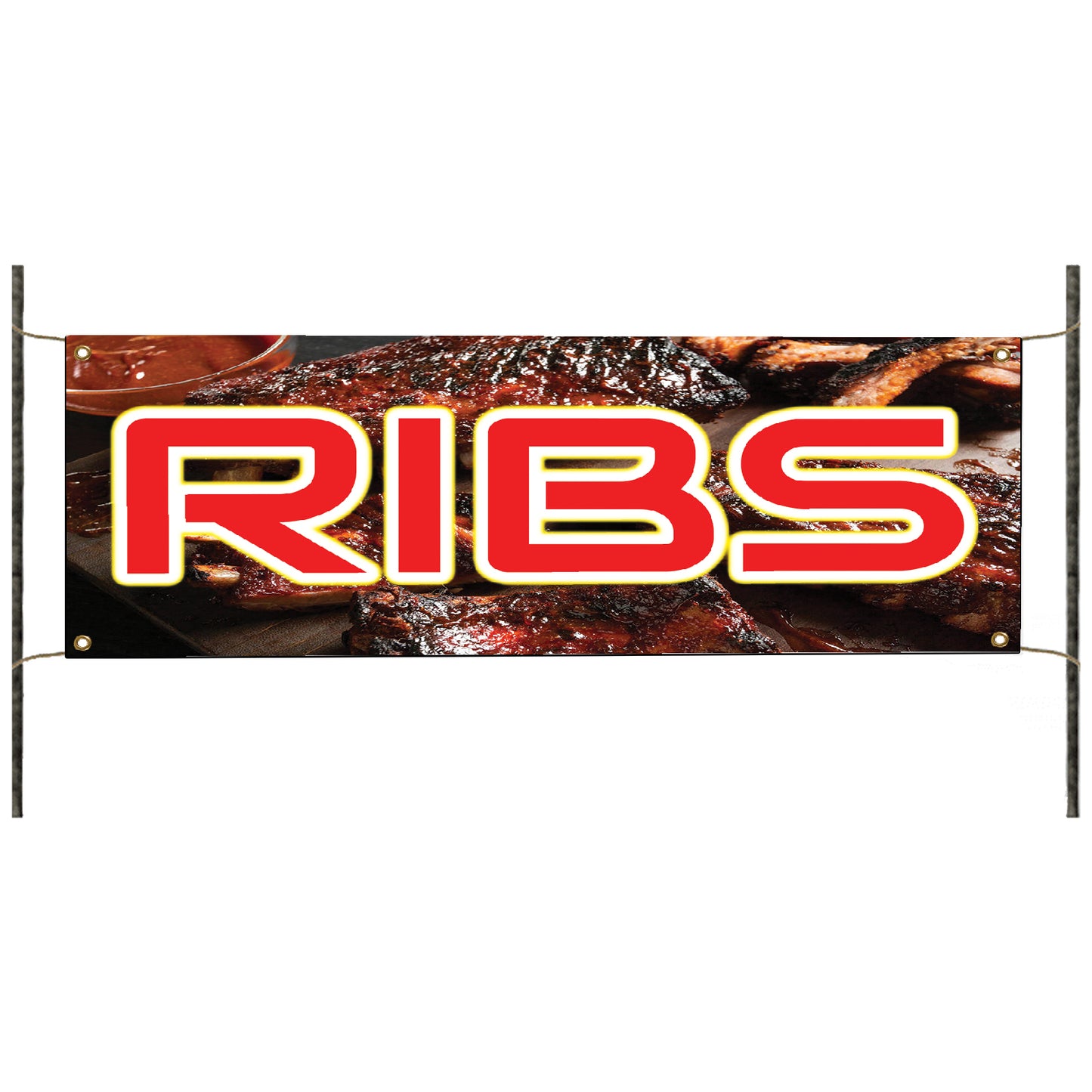 Ribs Vinyl Banner Sign