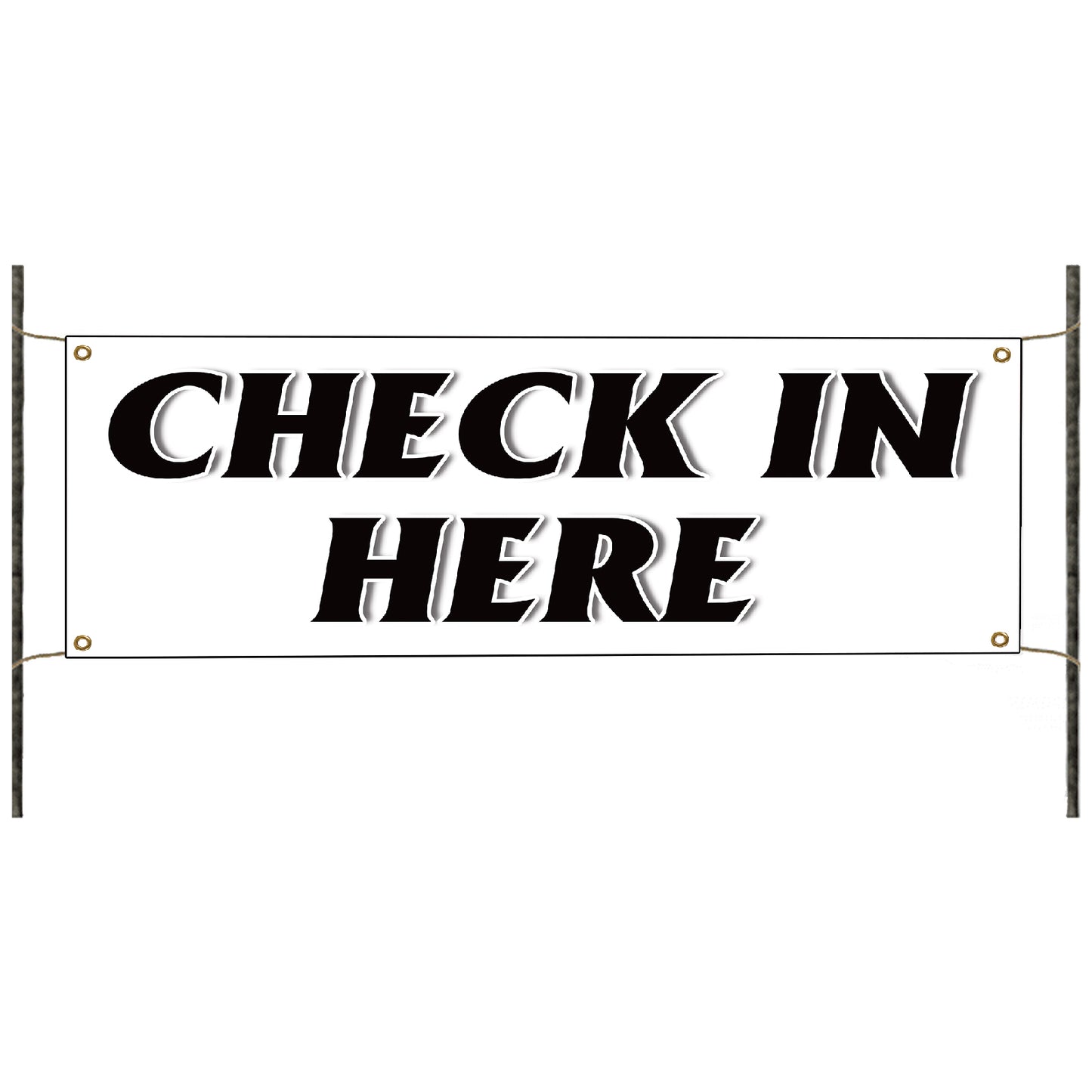 Check In Here Vinyl Banner Sign