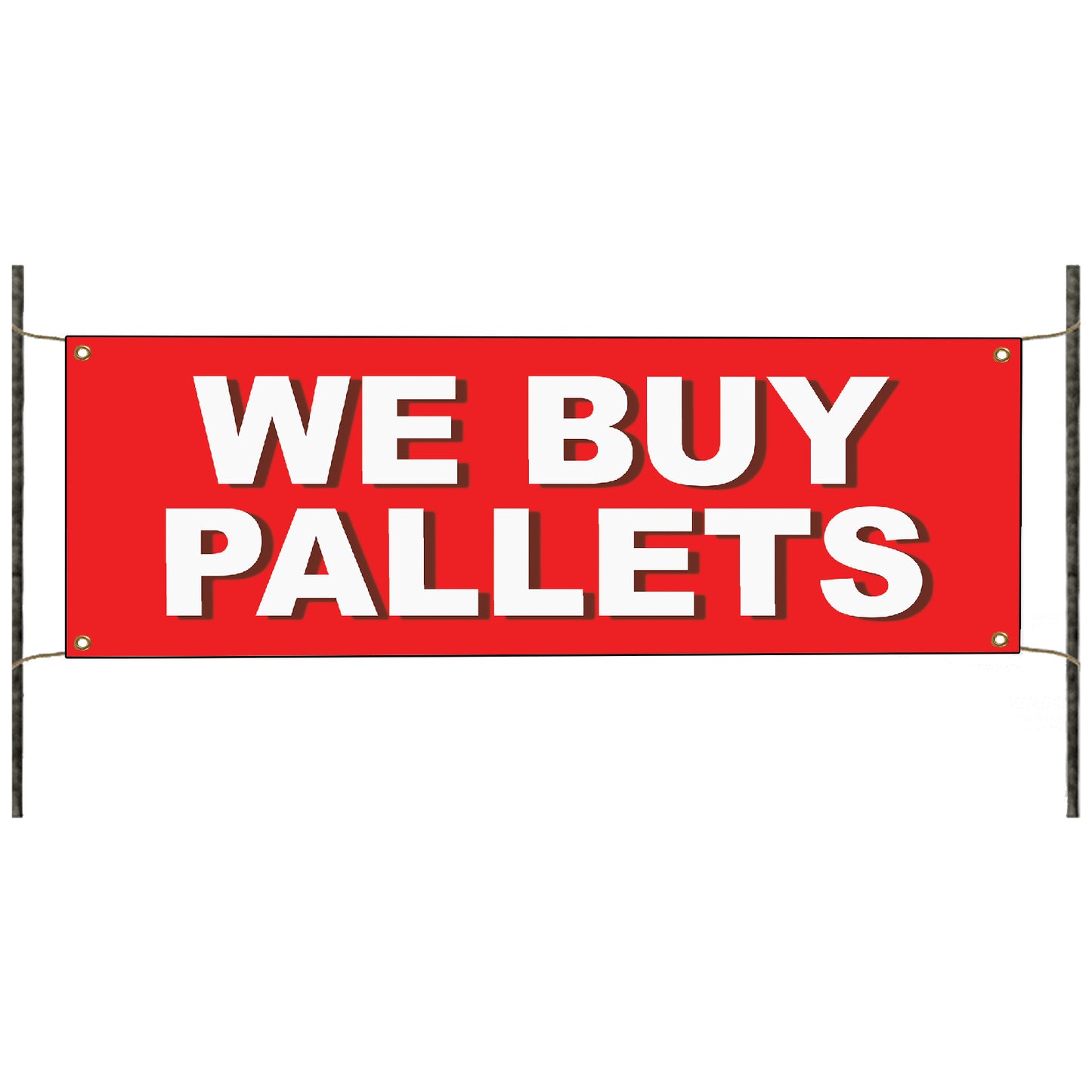 We buy pallets vinyl printed banner sign