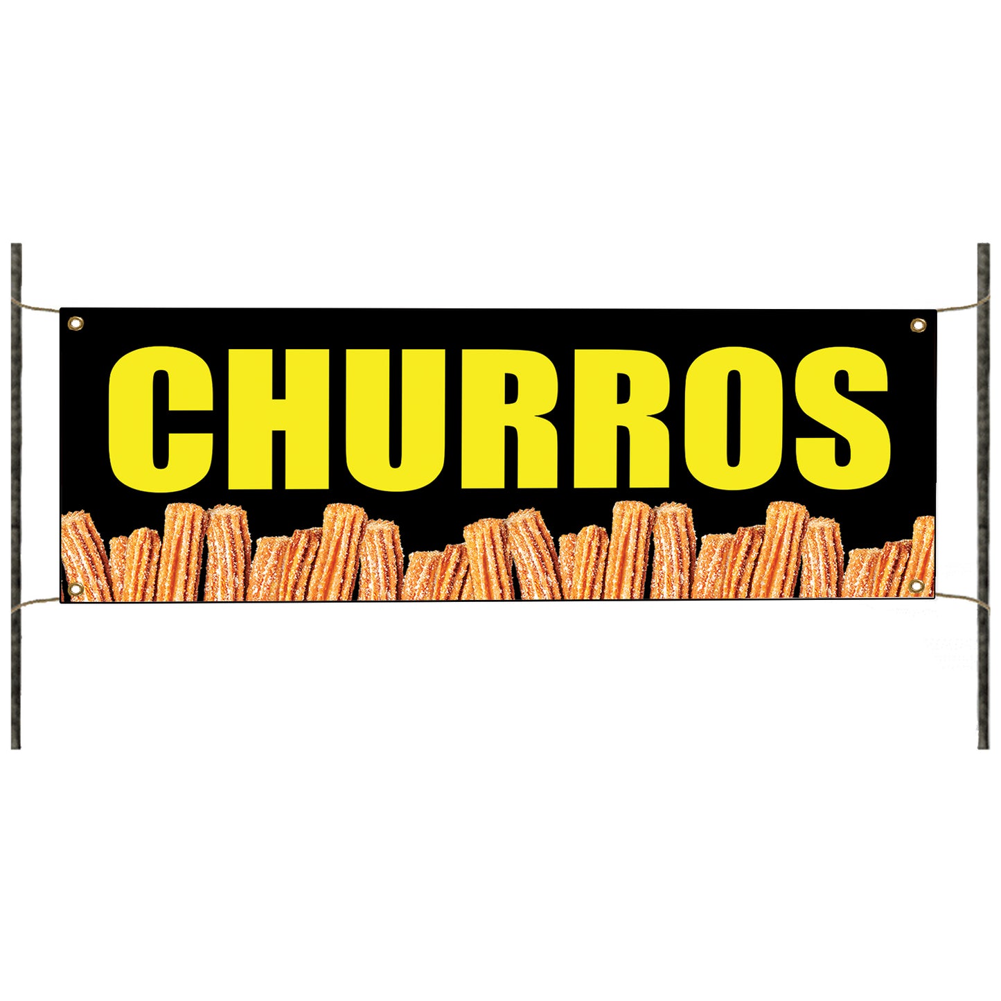 Churros vinyl printed banner sign