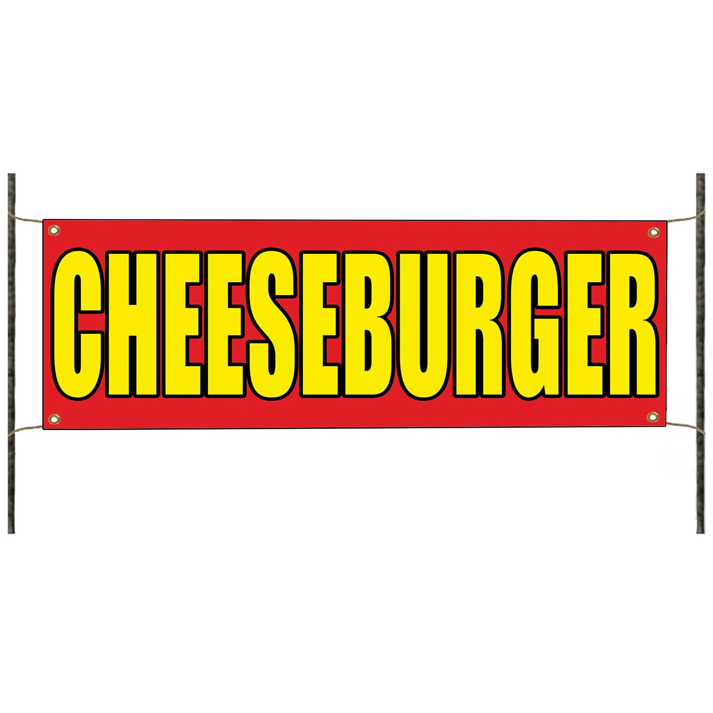 Cheeseburger vinyl printed banner sign