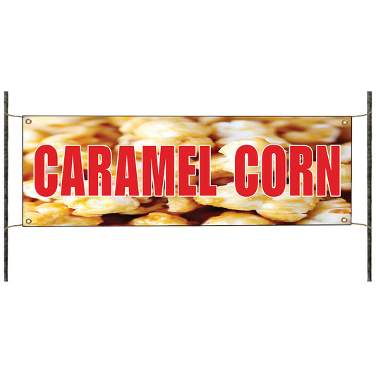 Caramel corn vinyl printed banner sign