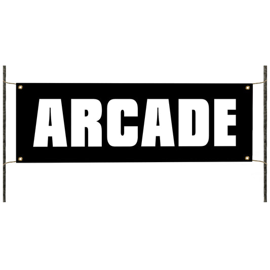 Arcade vinyl printed banner sign
