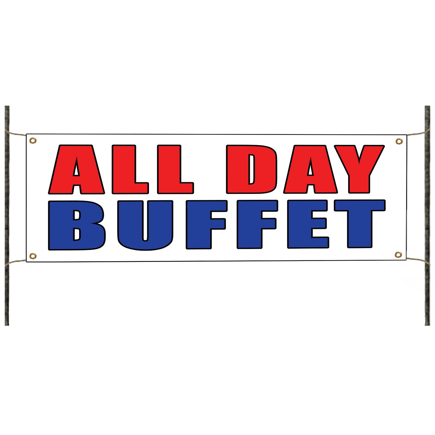 All day buffet vinyl printed banner sign