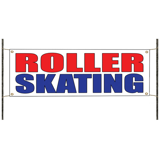Roller skating vinyl printed banner sign