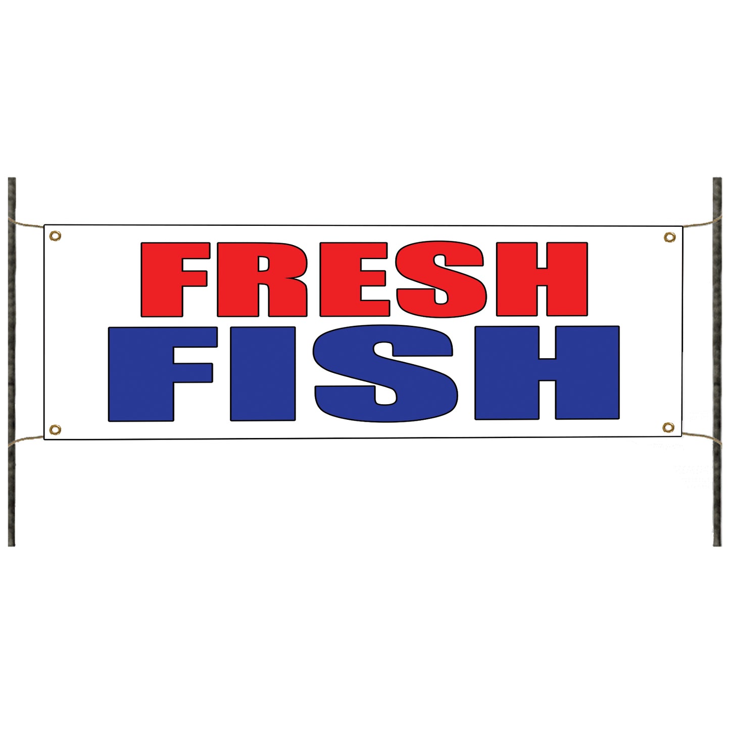 Fresh fish vinyl printed banner sign
