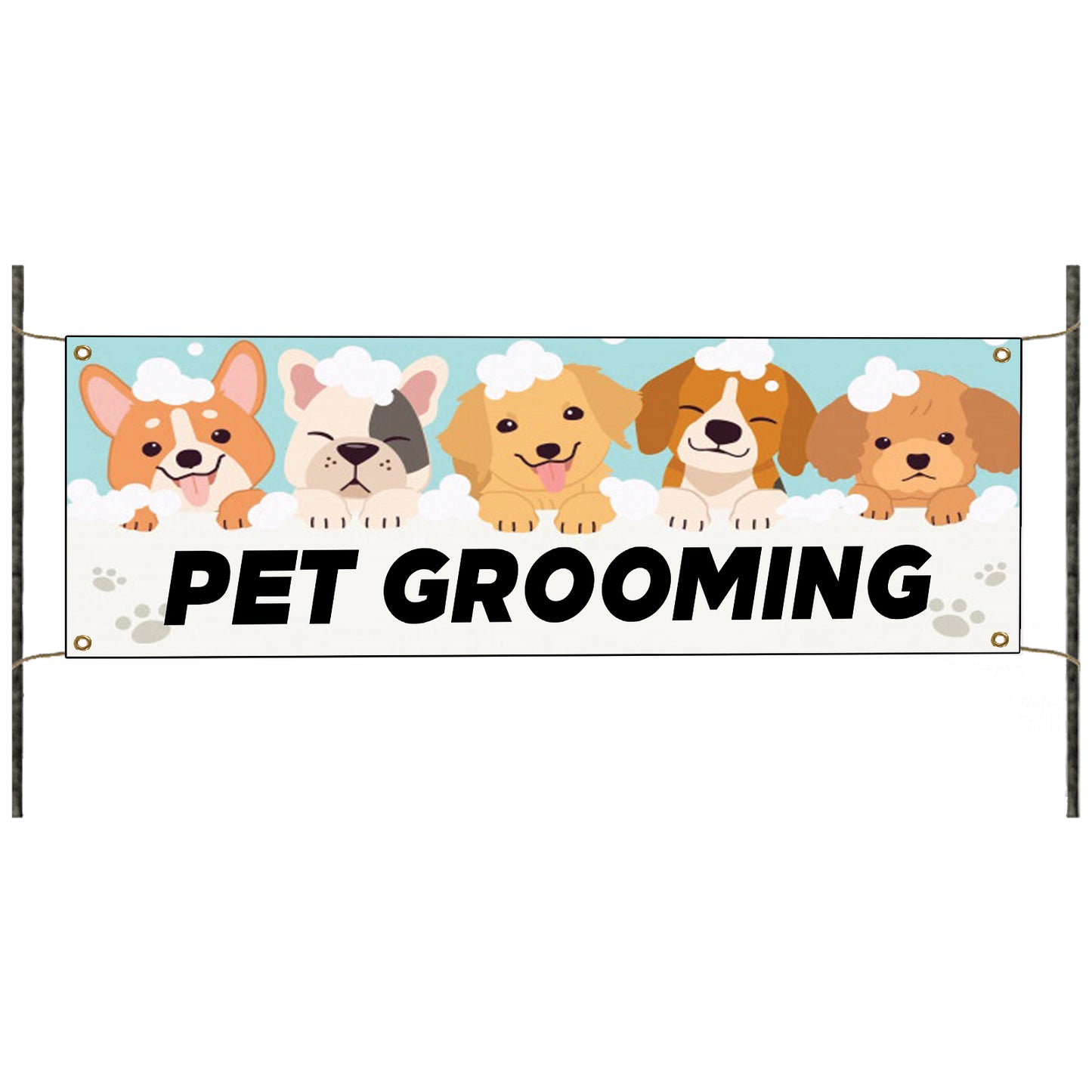 Pet Grooming vinyl printed banner sign