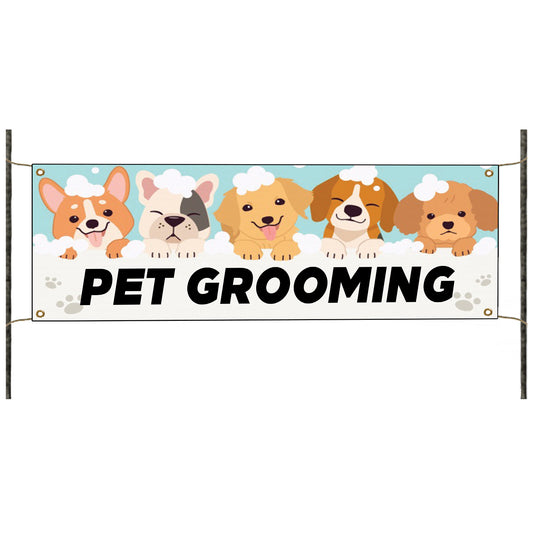 Pet Grooming vinyl printed banner sign