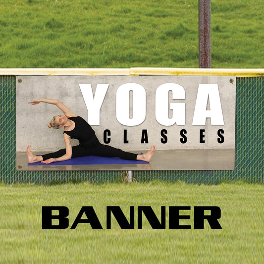 Yoga classes vinyl printed banner sign