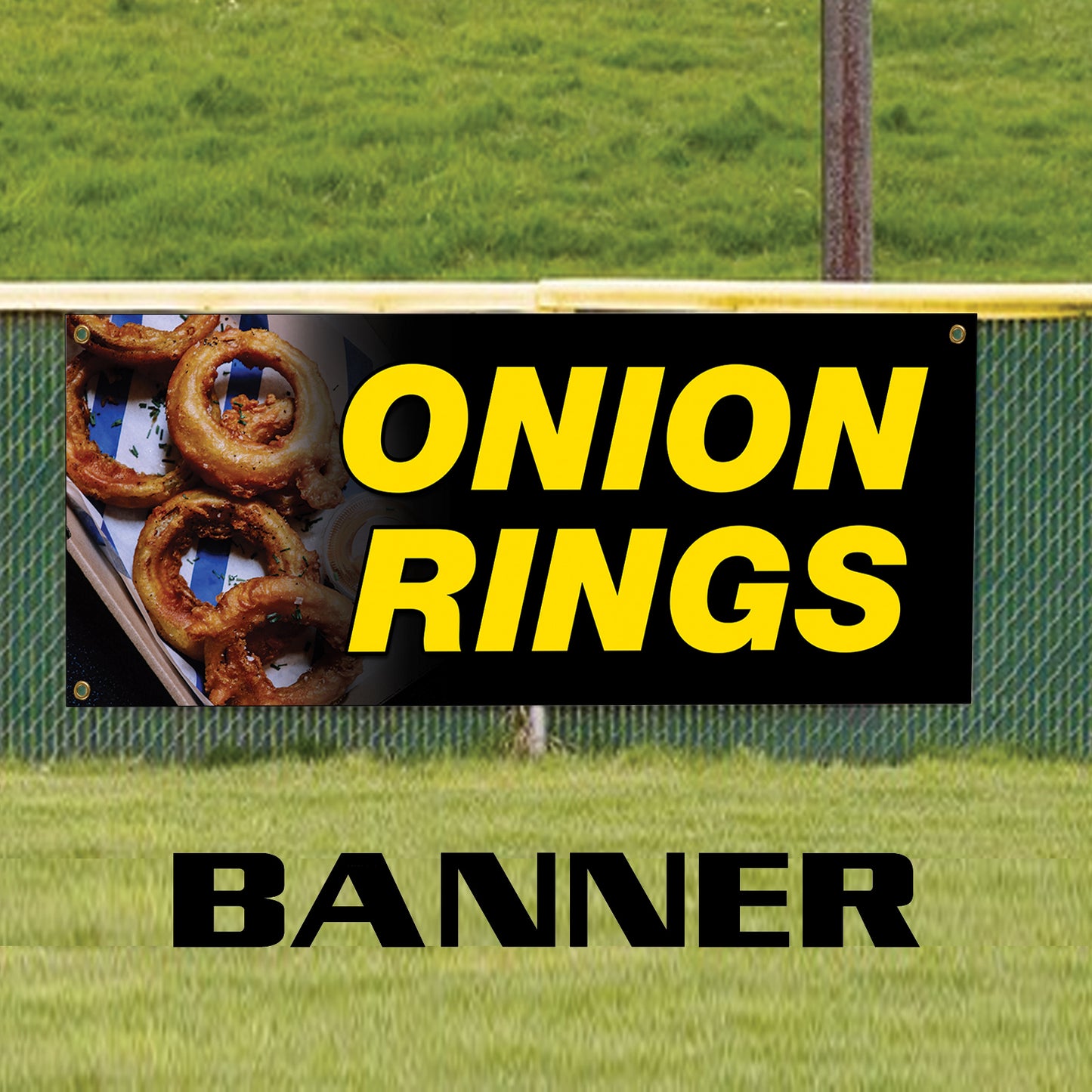 Onion Rings Vinyl Banner Sign