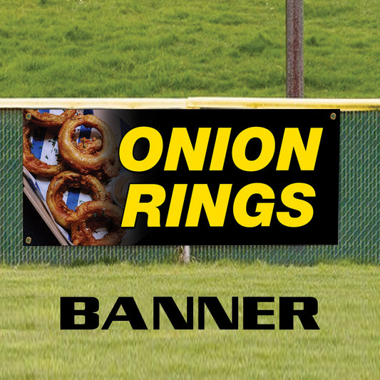 Onion Rings Vinyl Banner Sign