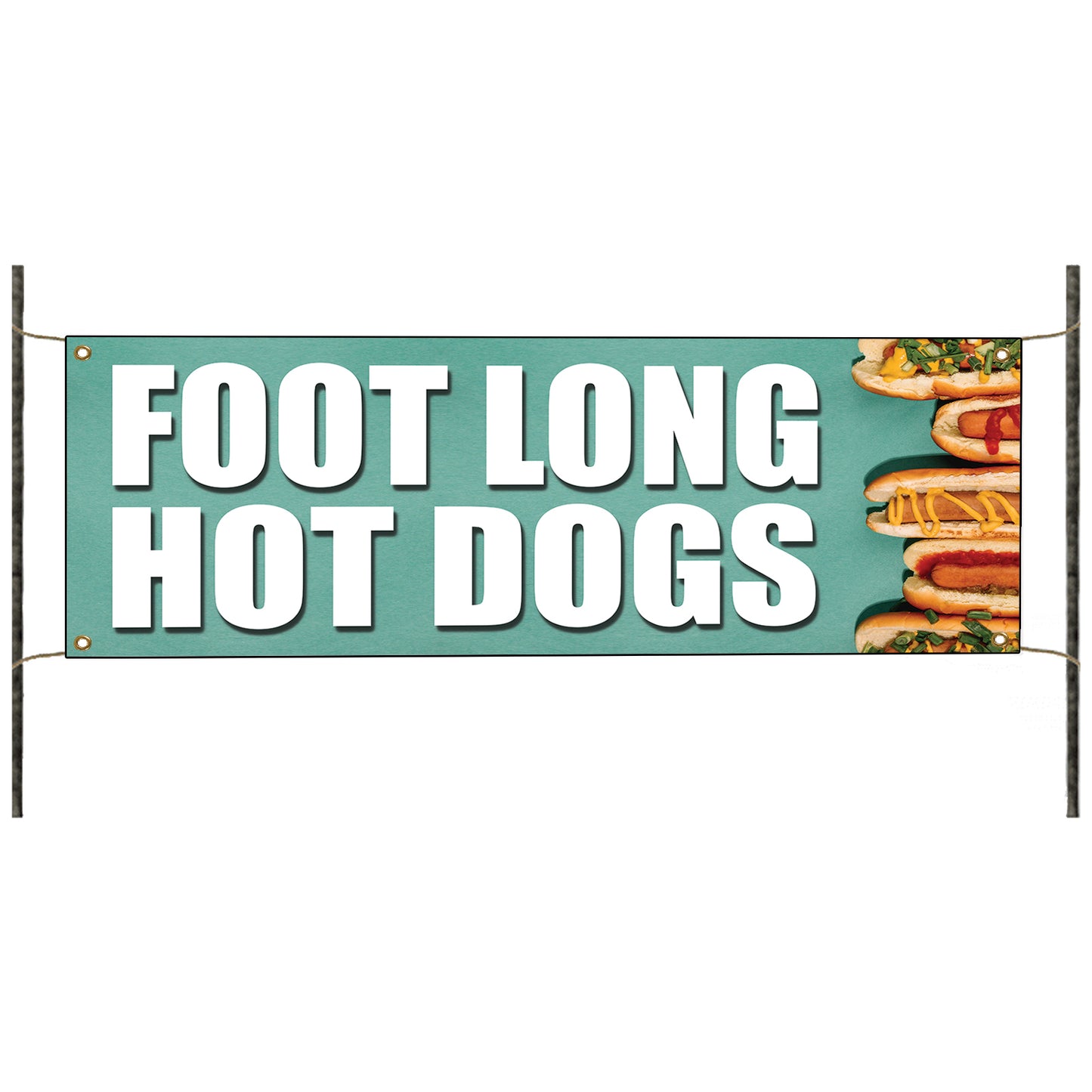 Foot Long Hot Dogs Vinyl Banner Sign
