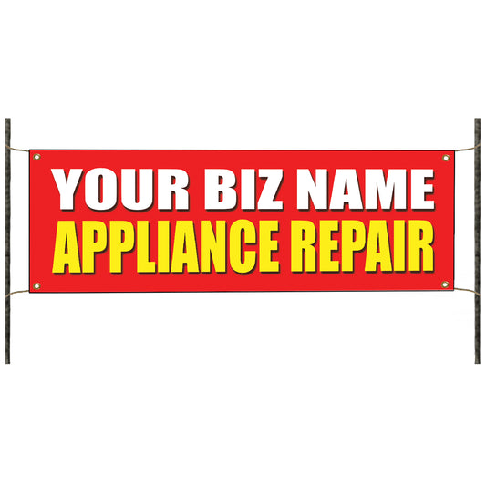 Your Biz Name Appliance Repair Vinyl Banner Sign