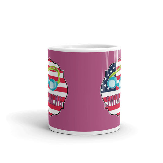Swimming Accessories Preppy American Pride Coffee Tea Ceramic Mug/Cup