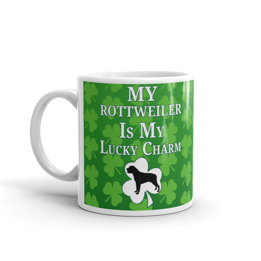 My Rottweiler Is My Lucky Charm Coffee Tea Ceramic Mug/Cup