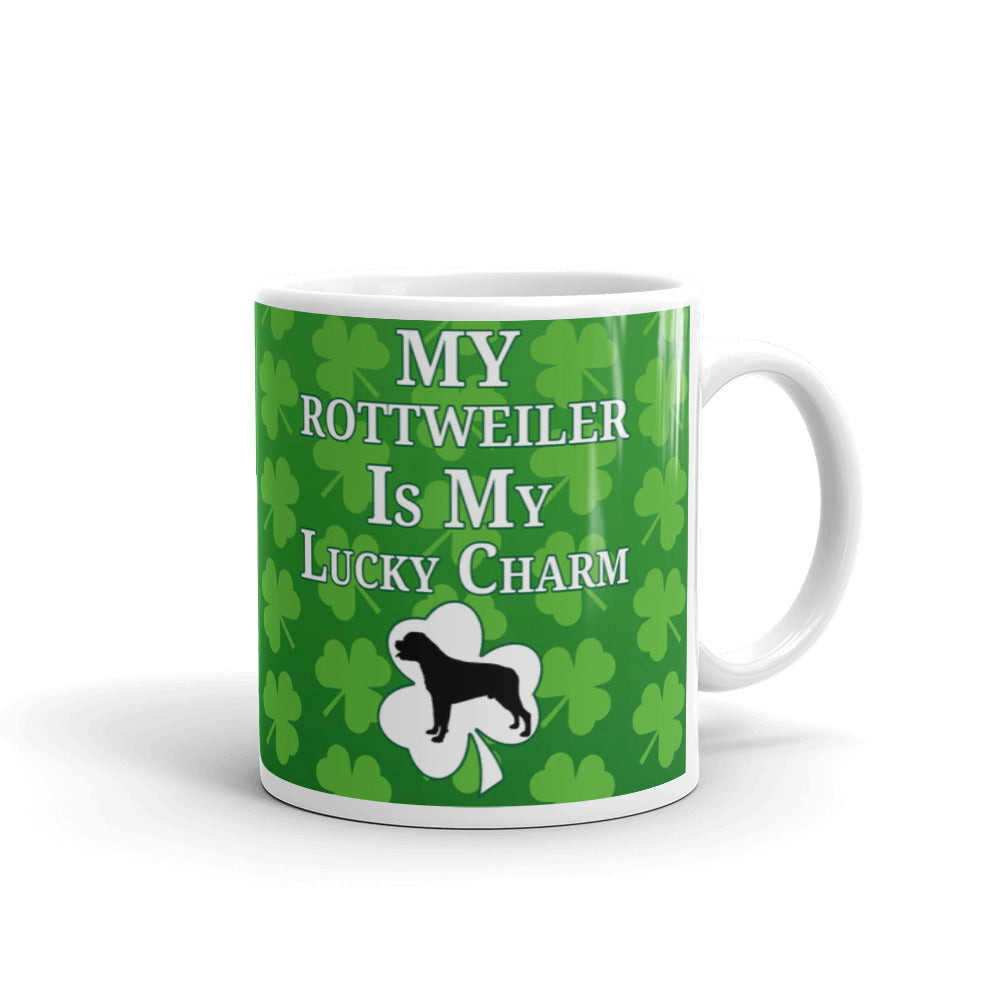 My Rottweiler Is My Lucky Charm Coffee Tea Ceramic Mug/Cup