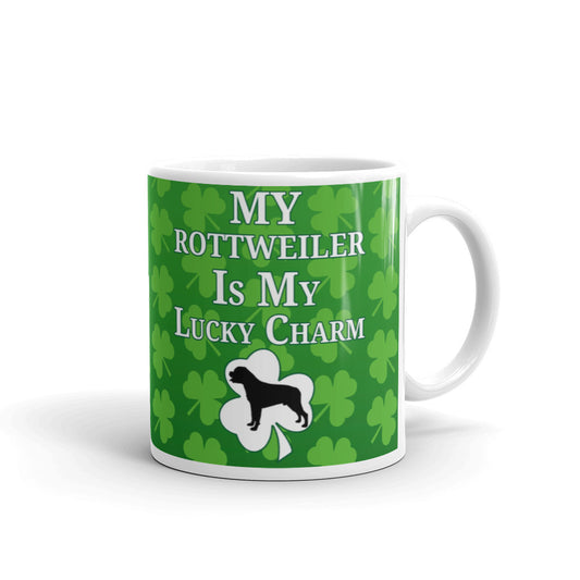 My Rottweiler Is My Lucky Charm Coffee Tea Ceramic Mug/Cup