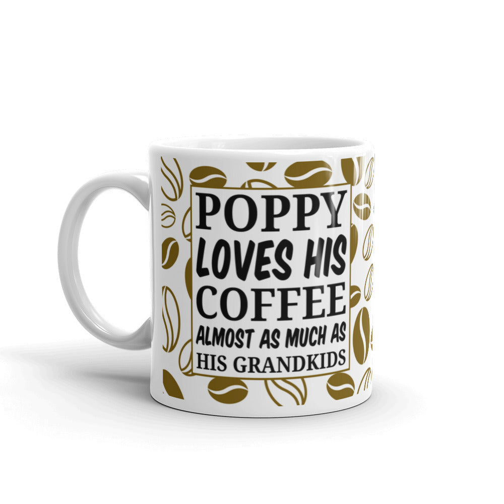 Poppy Loves His Coffee And Grandkids Coffee Tea Ceramic Mug/Cup