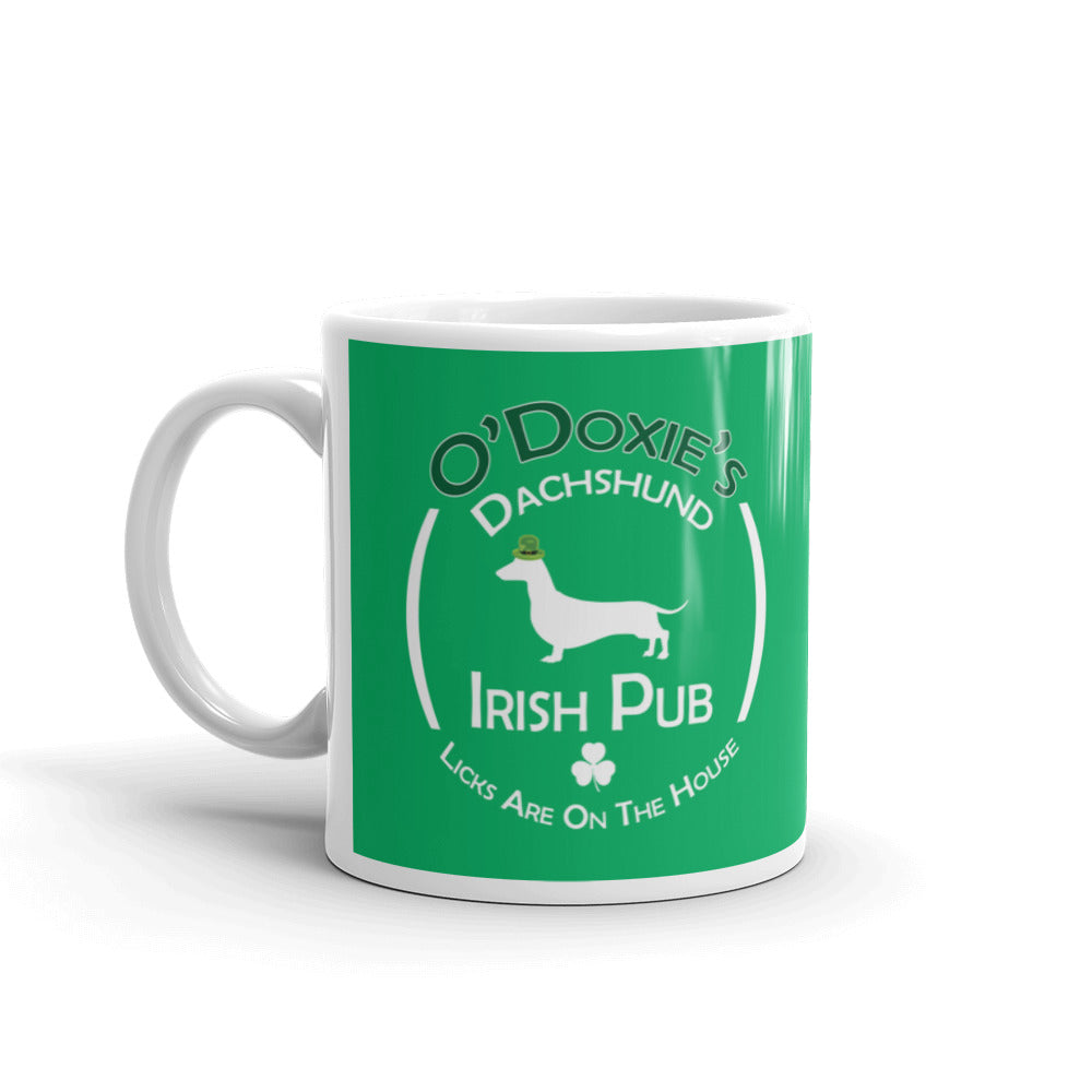 St Patrick's Day O'Dodie's Dachshund Irish Coffee Tea Ceramic Mug/Cup