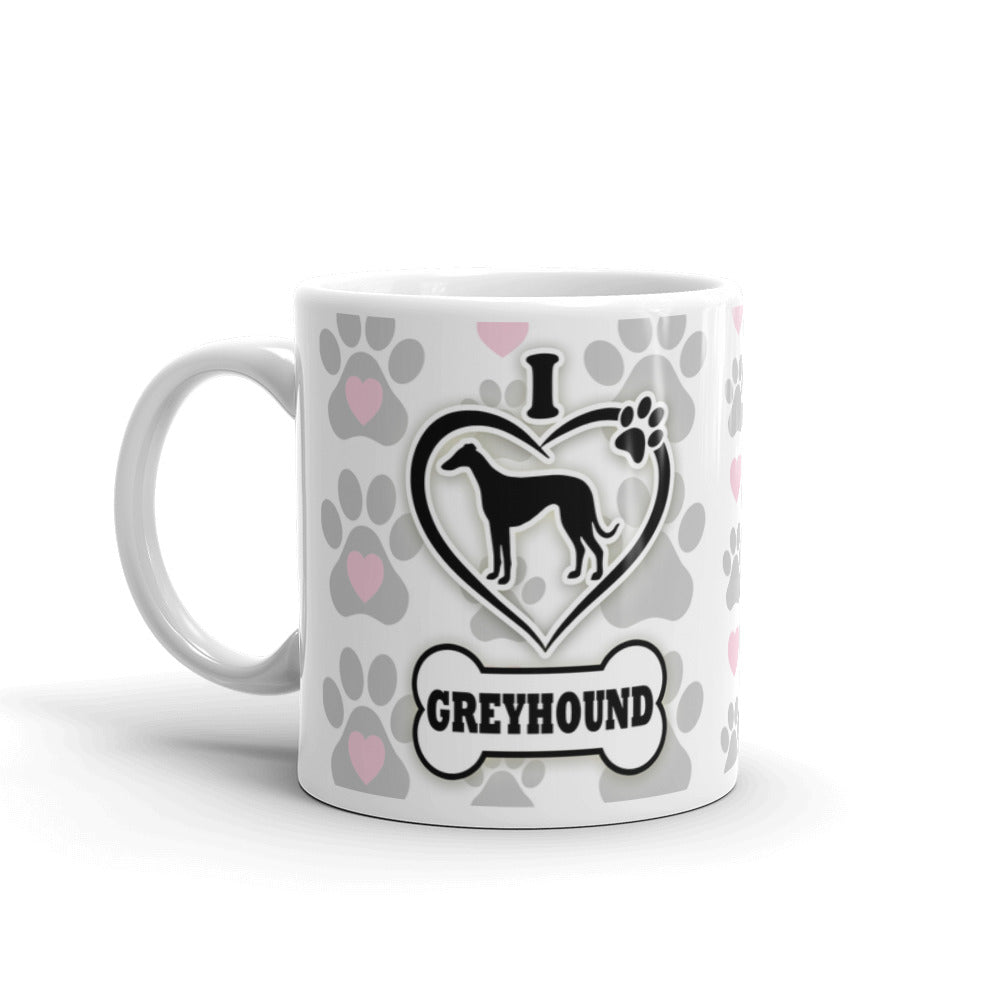 Love Dog Paw Prints Dog Owner Gifts Dog Lover Coffee Tea Ceramic Mug/Cup