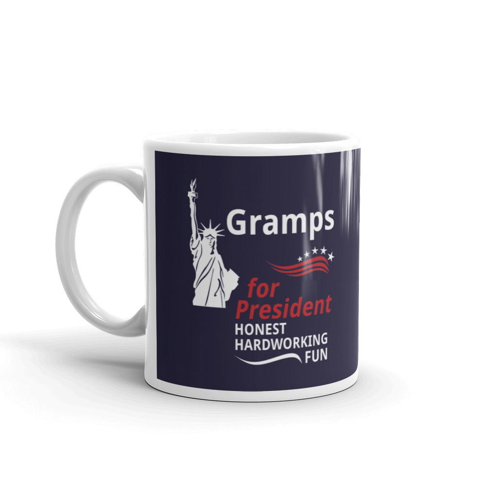 Gramps for President Statue of Liberty Patriot Coffee Tea Ceramic Mug/Cup