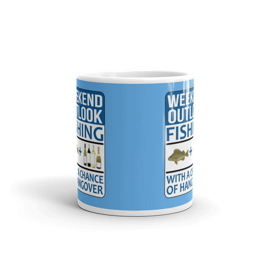 Weekend Outlook Fishing with a Chance of Hangover Coffee Tea Ceramic Mug/Cup